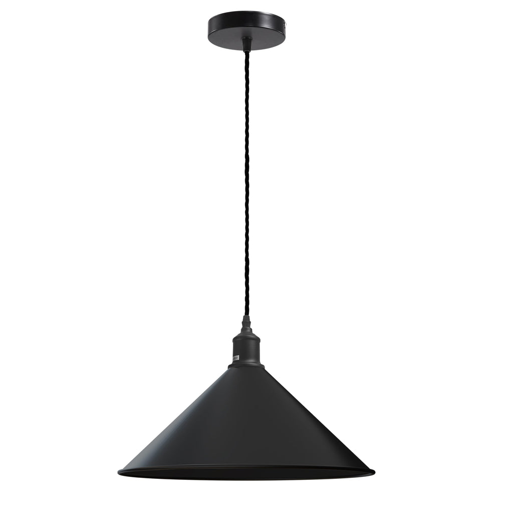 Adjustable Single Head Metal Shade Industrial Pendant Light, Vintage Style Hanging Lamp