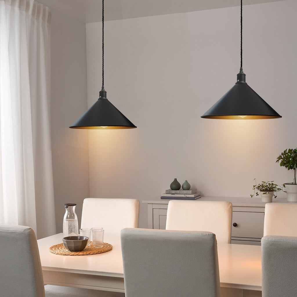 Adjustable Single Head Metal Shade Industrial Pendant Light, Vintage Style Hanging Lamp