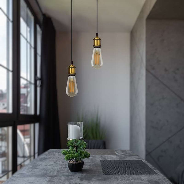 Adjustable Industrial Vintage Metal Pendant Ceiling Light, E27 Bulb Compatible