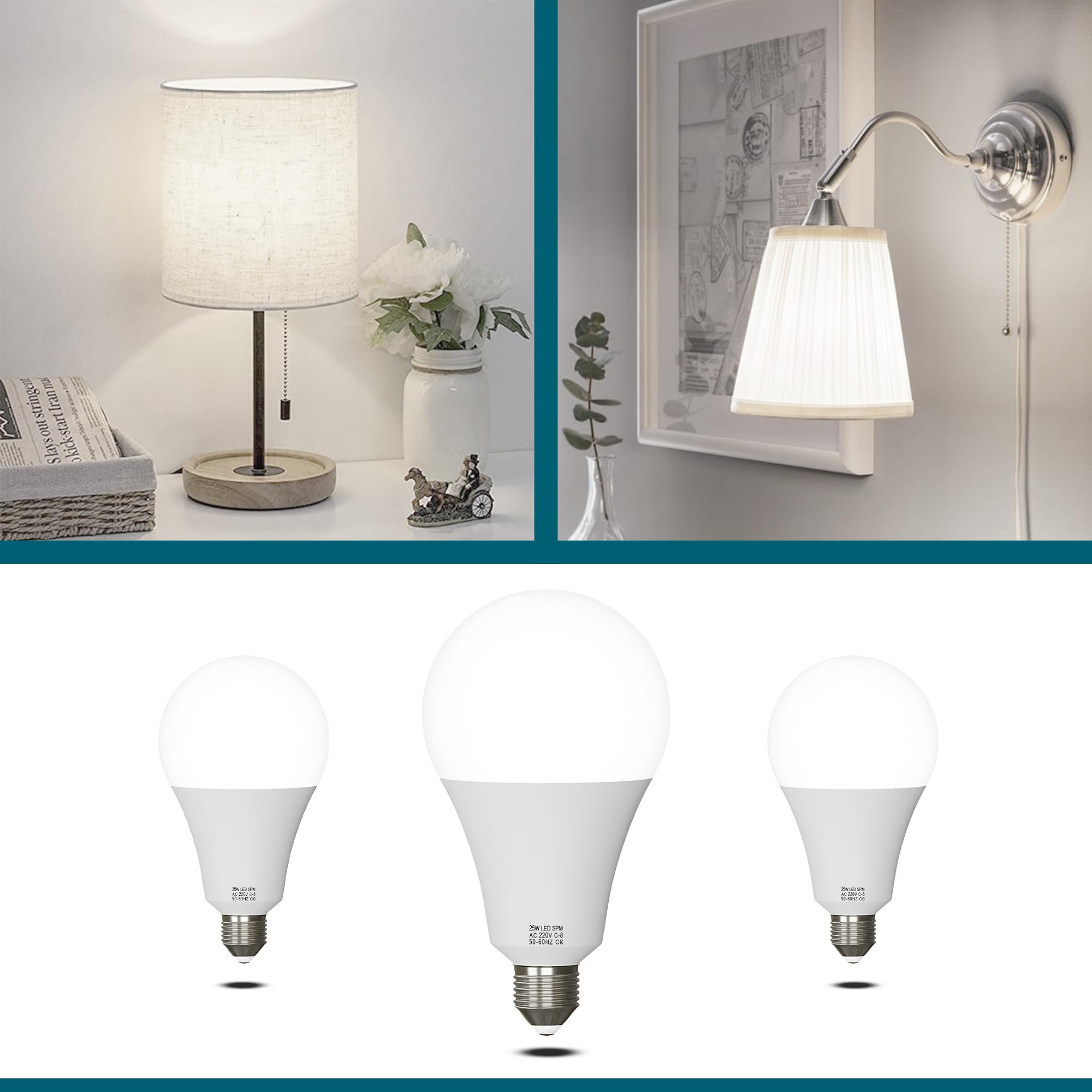 A60 GLS Cool White 7W B22  6400K Non-Dimmable LED Bulb ~6293