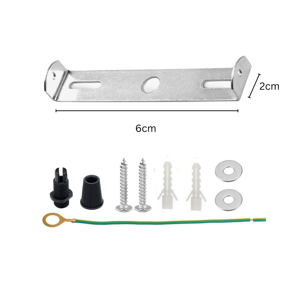 Durable 2.36-inch Metal Ceiling Rose Strap Bracket for Secure Light Fixture Hanging