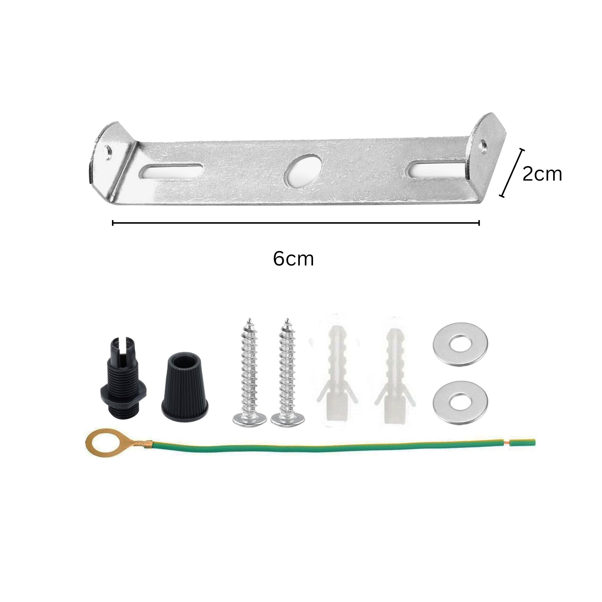Durable 2.36-inch Metal Ceiling Rose Strap Bracket for Secure Light Fixture Hanging