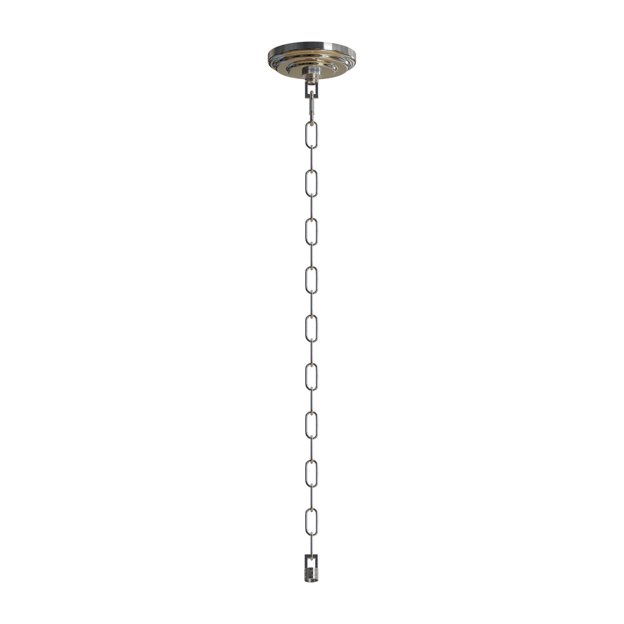 Heavy-Duty Metal Ceiling Rose with Adjustable Hanging Link Chain for Lights