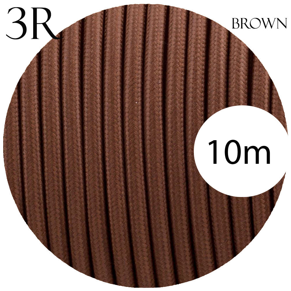Vintage Style 3-Core Fabric Braided Round Flexible Cable for Pendant Lighting 33Ft