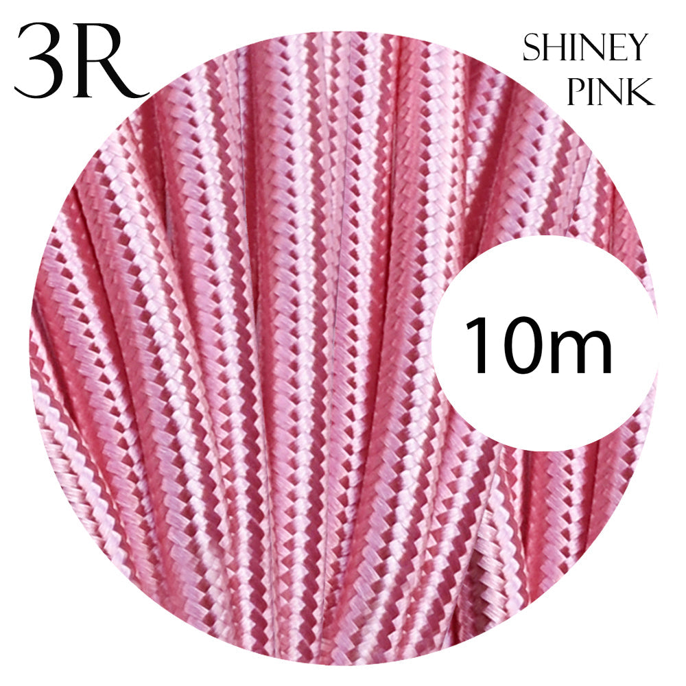 Vintage Style 3-Core Fabric Braided Round Flexible Cable for Pendant Lighting 33Ft