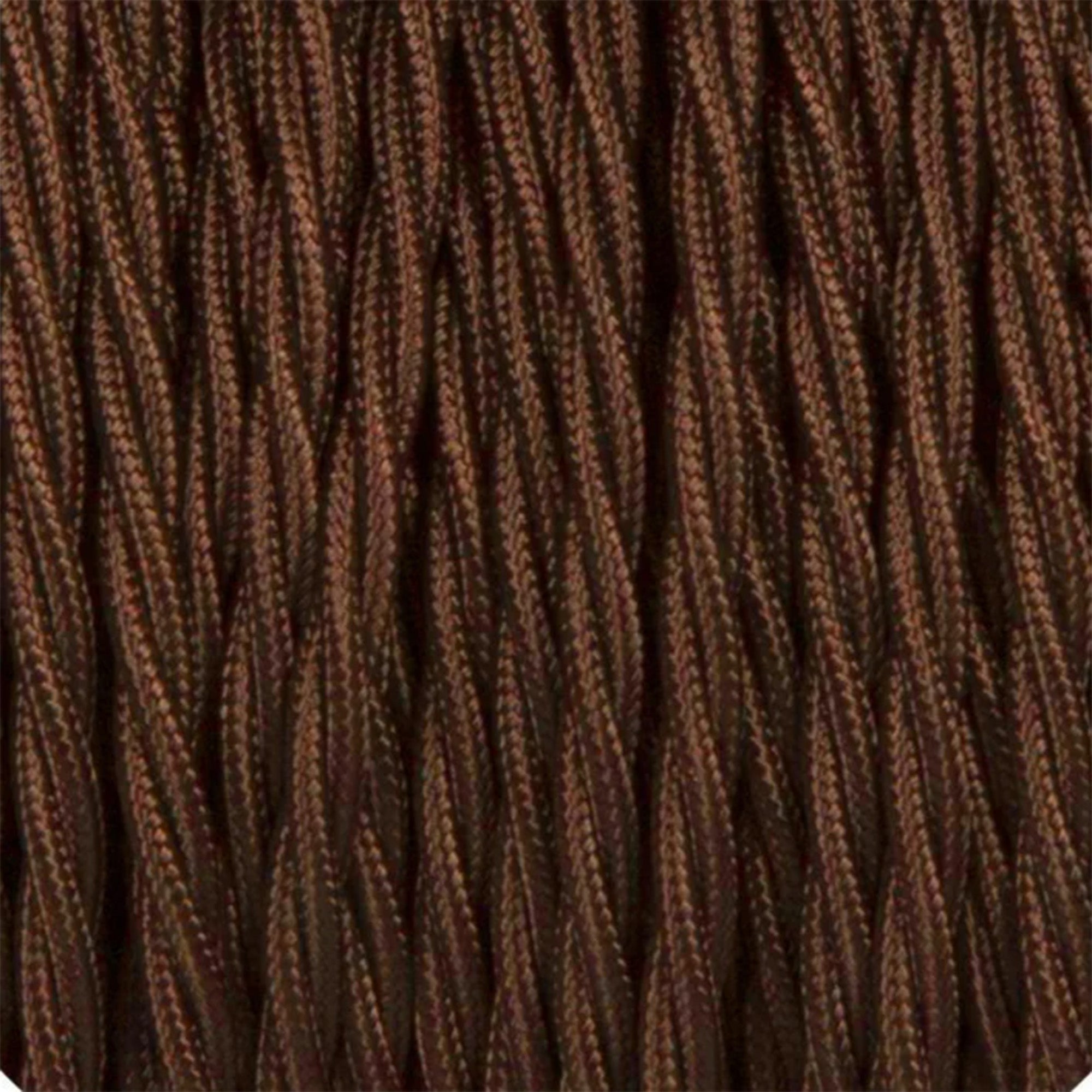 Vintage Style 3 Core Twisted Brown Fabric Electric Cable 0.75mm for Lighting