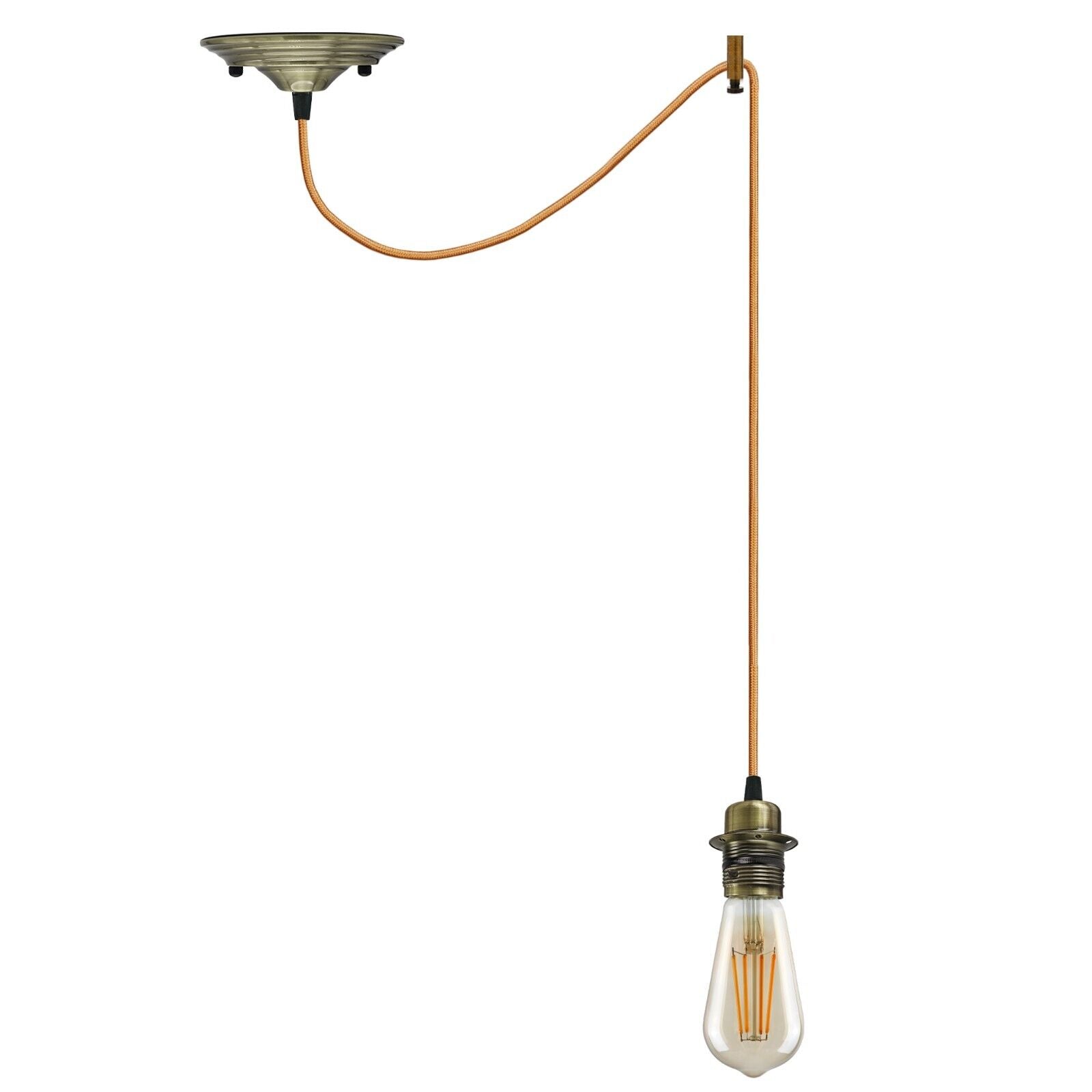 Industrial Hemp Rope E27 Modern Hanging Retro Lamp ~5768
