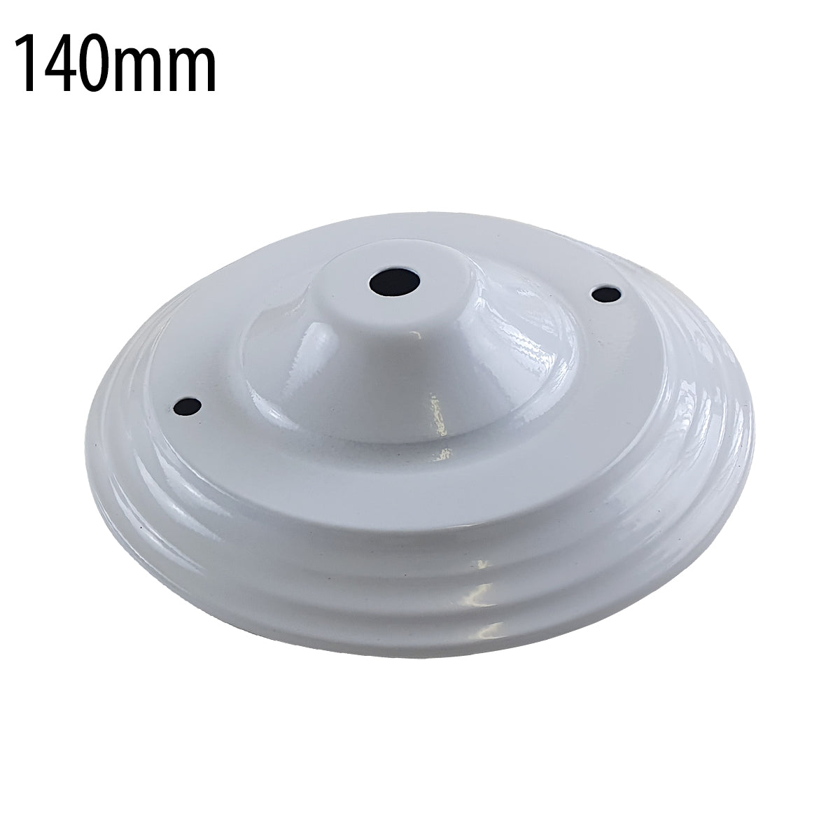 140mm Single Outlet Metal Front Fitting Ceiling Rose ~ 5785