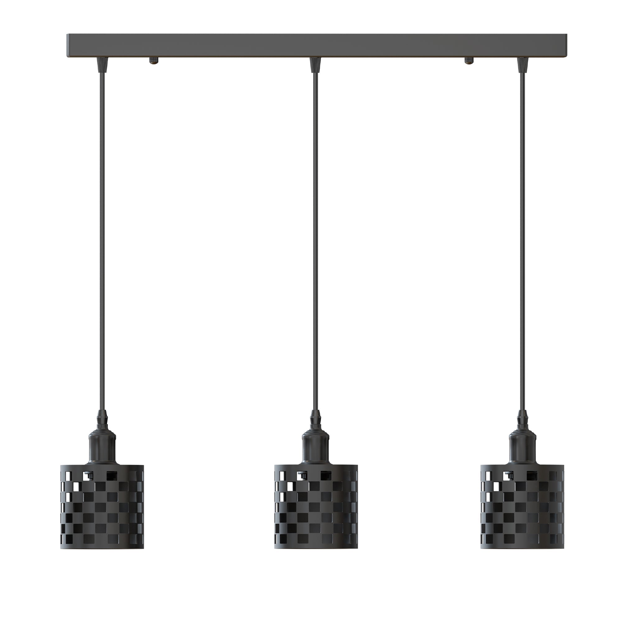 Industrial 3-Light Cage Pendant Fixture with E27 Base for Modern Homes