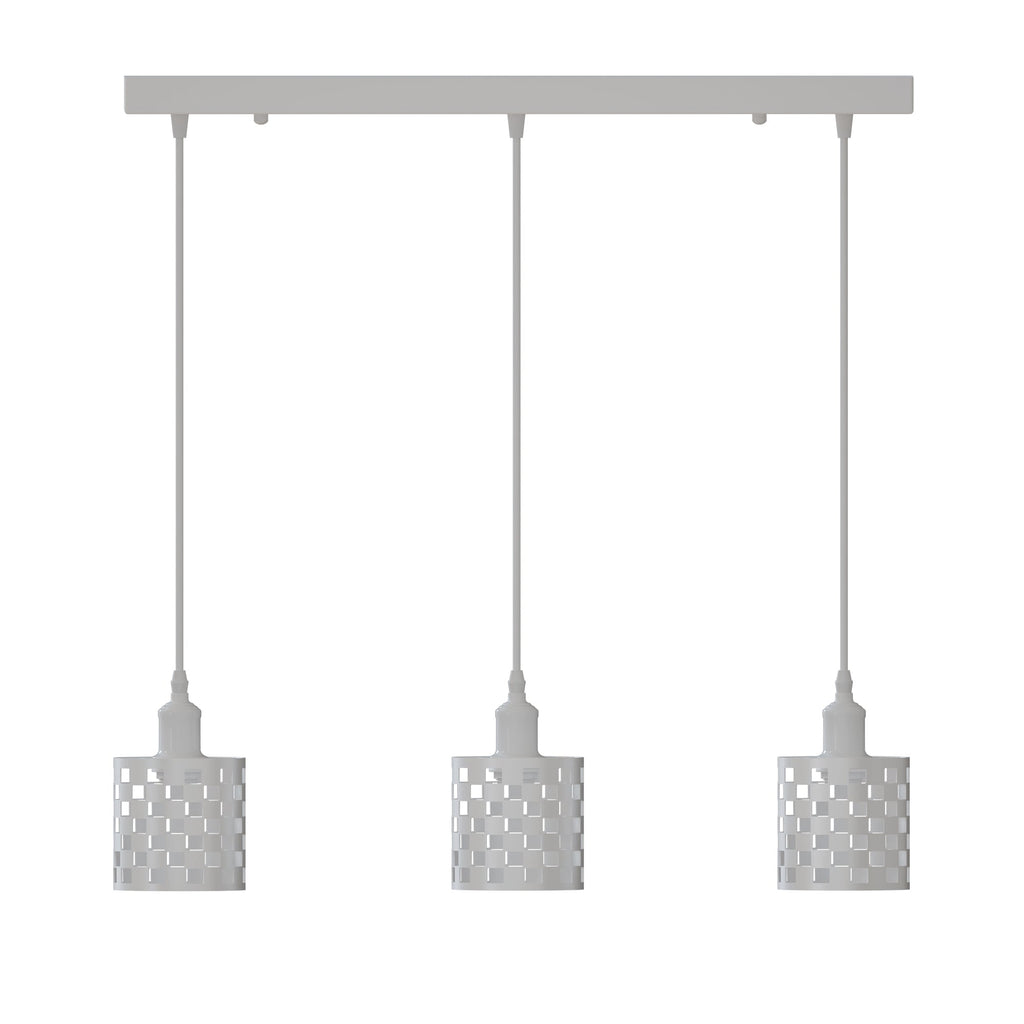 Industrial 3-Light Cage Pendant Fixture with E27 Base for Modern Homes