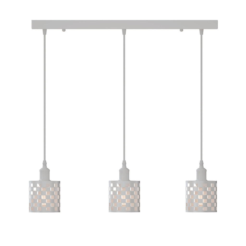 Industrial 3-Light Cage Pendant Fixture with E27 Base for Modern Homes