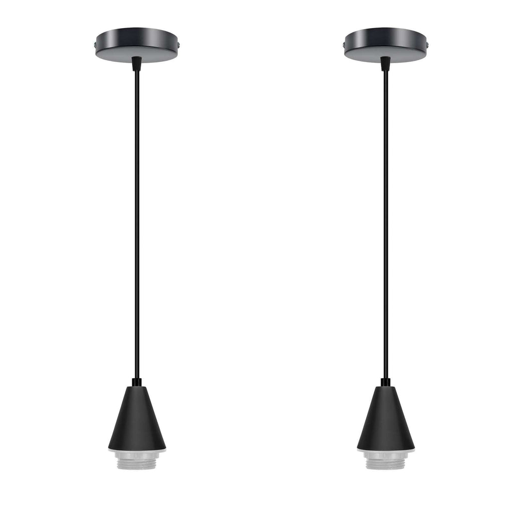 Vintage E27 Ceiling Rose Pendant Light Kit, Adjustable Metal Holder, Living Room Lamp