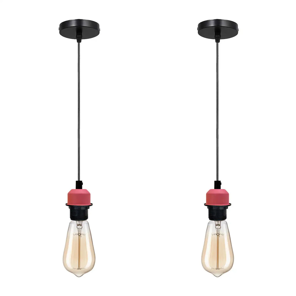 Vintage Industrial E27 Pendant Lamp Holder Kit, Adjustable Ceiling Light