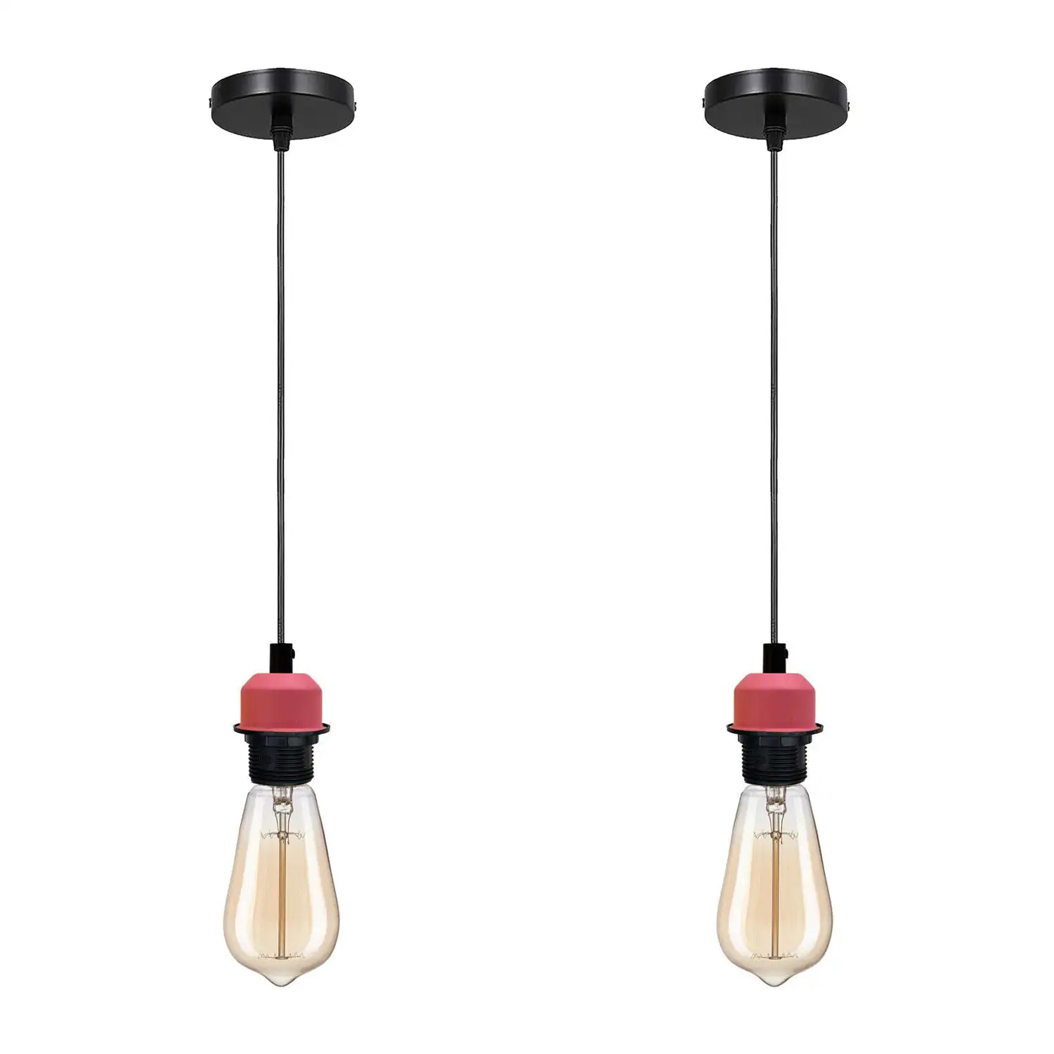 Vintage Industrial E27 Pendant Lamp Holder Kit, Adjustable Ceiling Light