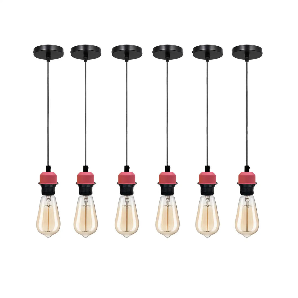 Vintage Industrial E27 Pendant Lamp Holder Kit, Adjustable Ceiling Light