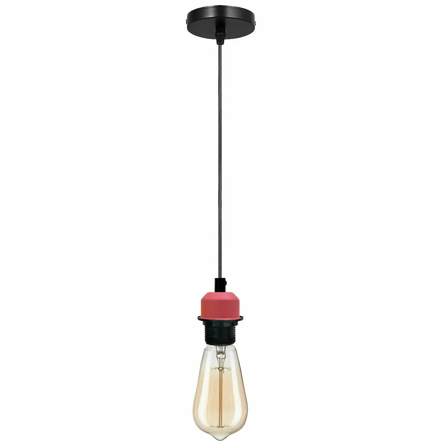 Vintage Industrial E27 Pendant Lamp Holder Kit, Adjustable Ceiling Light