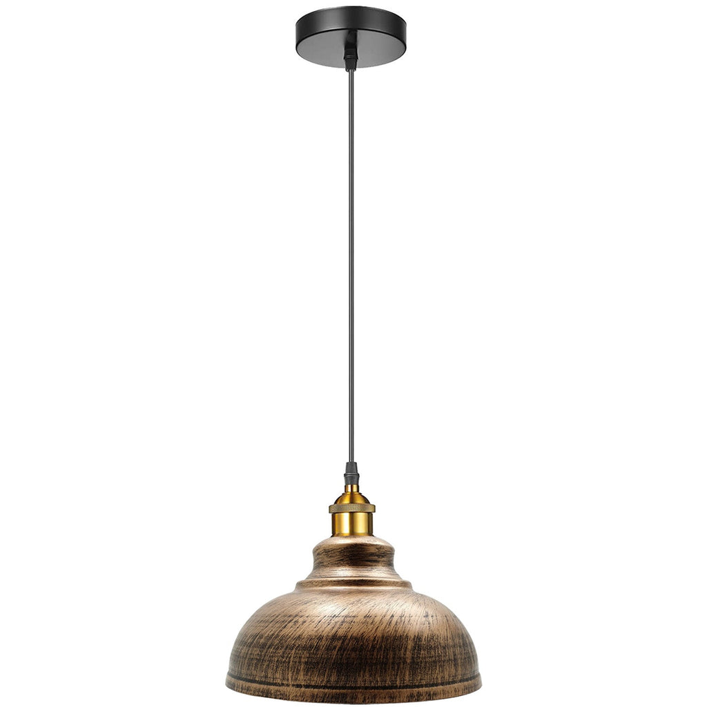 Modern Industrial Dome Pendant Light with Adjustable E27 Metal Shade