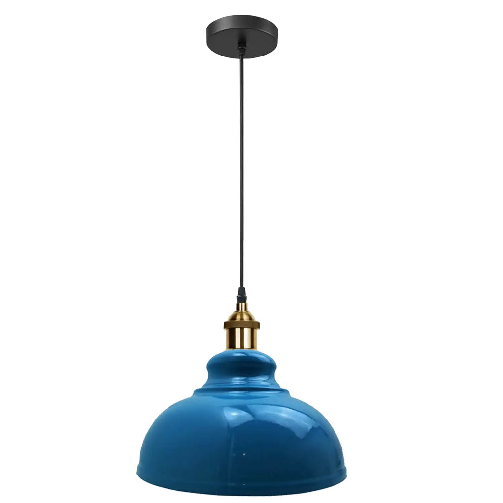 Modern Industrial Dome Pendant Light with Adjustable E27 Metal Shade