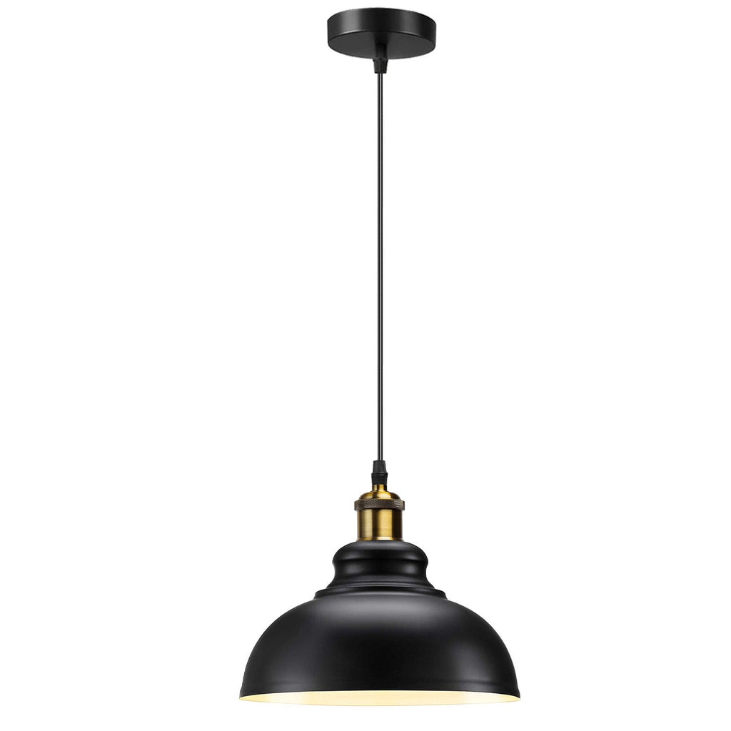 Modern Industrial Dome Pendant Light with Adjustable E27 Metal Shade