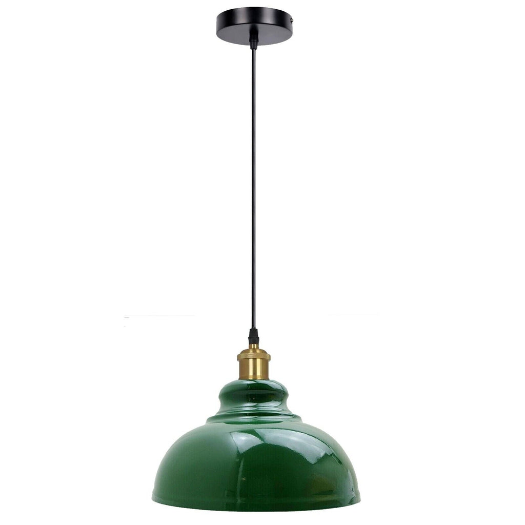 Modern Industrial Dome Pendant Light with Adjustable E27 Metal Shade