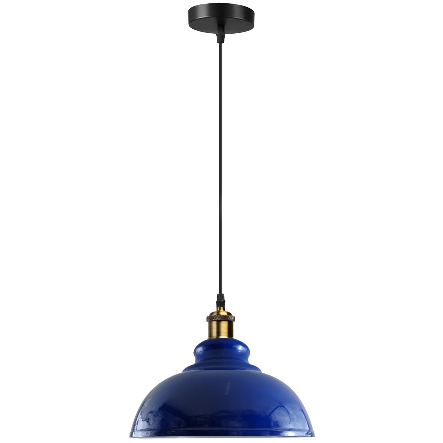 Modern Industrial Dome Pendant Light with Adjustable E27 Metal Shade
