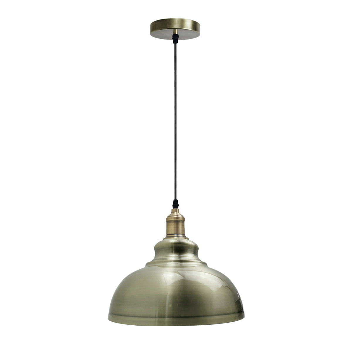 Retro Industrial Pendant Light with E27 Holder, Metal PVC Hanging Lamp