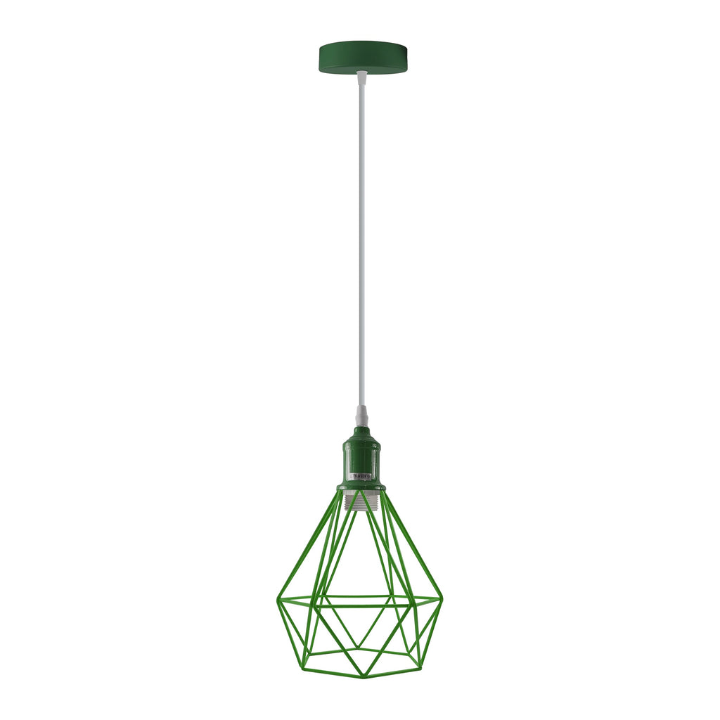 Industrial Metal Cage Pendant Light, Vintage Style Hanging Ceiling Lamp Shade