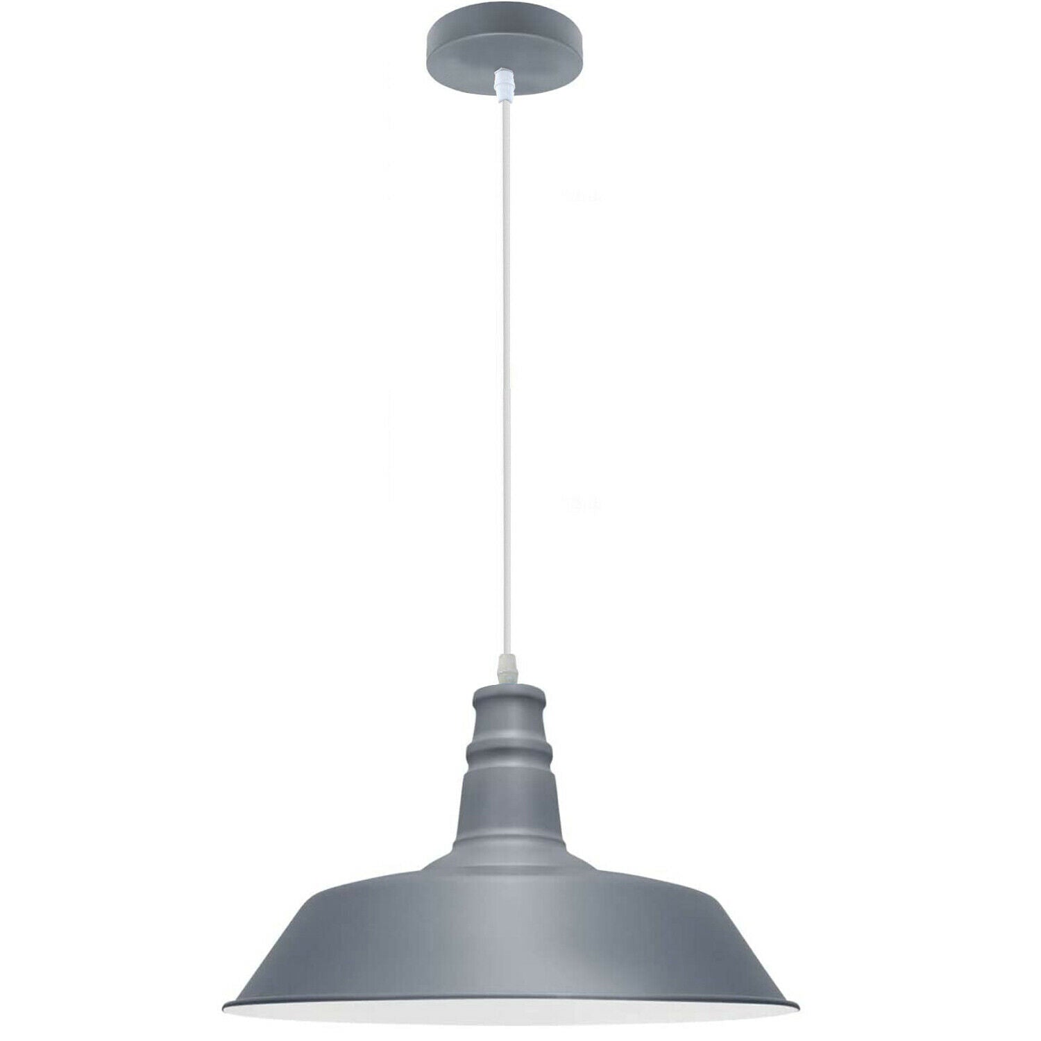 Modern Metal Barn Shade Kitchen Island Pendant Light, Adjustable Height Ceiling Lamp