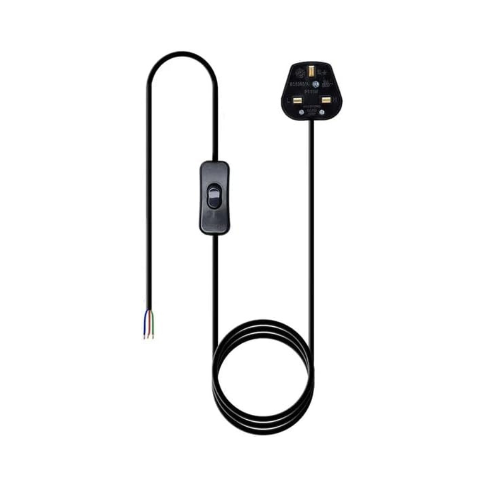 2m Plug-In Pendant Light with ON/OFF Switch E27 E14 Lamp Set ~ 5799