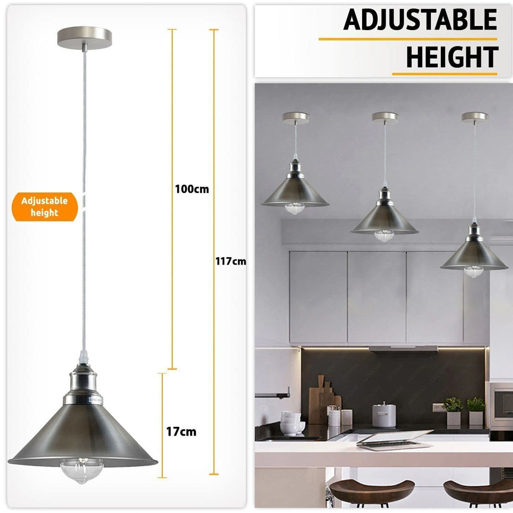 Elegant Rose Gold Industrial Cone Pendant Light Fixture for Modern Kitchen Bedroom