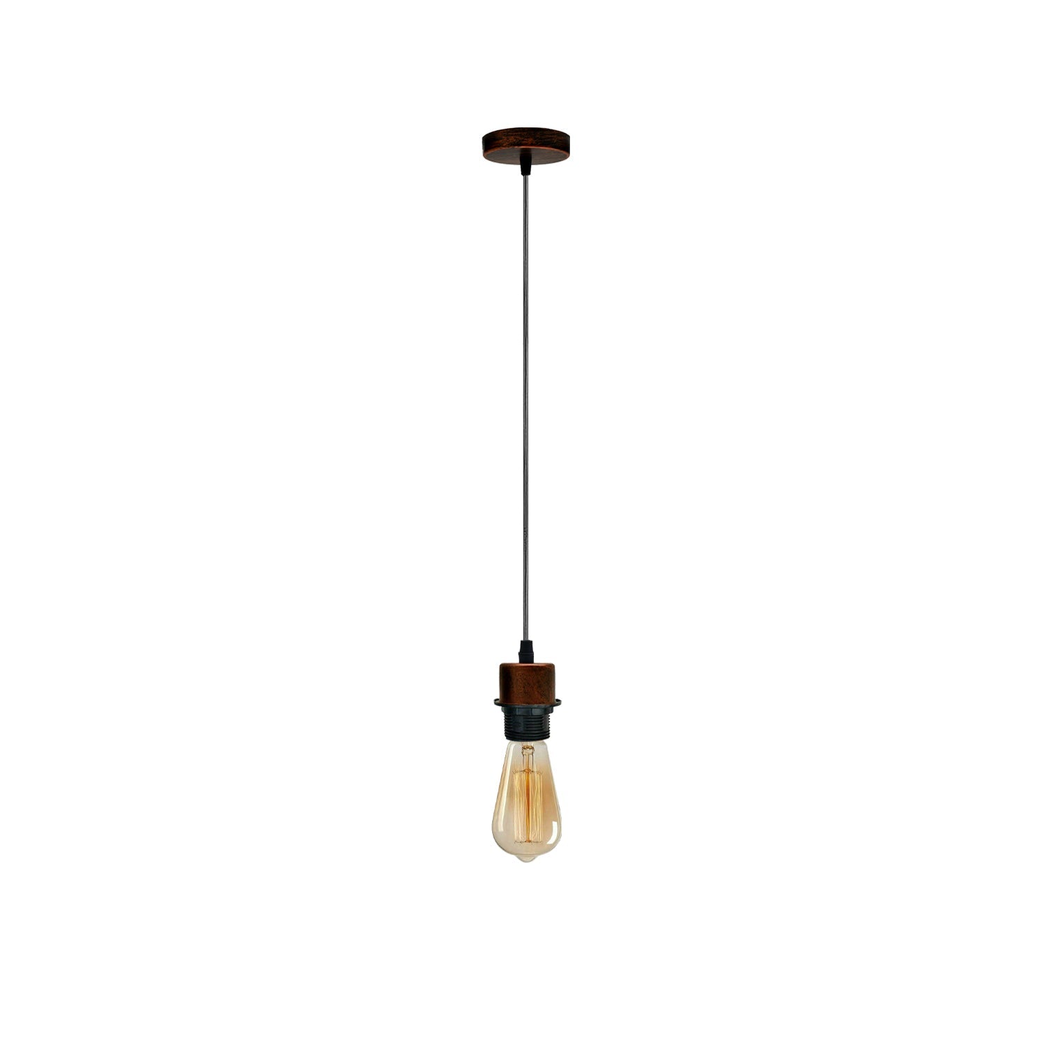 LEDSone Industrial E27 Pendant Hanging Light Fitting with Adjustable Cable