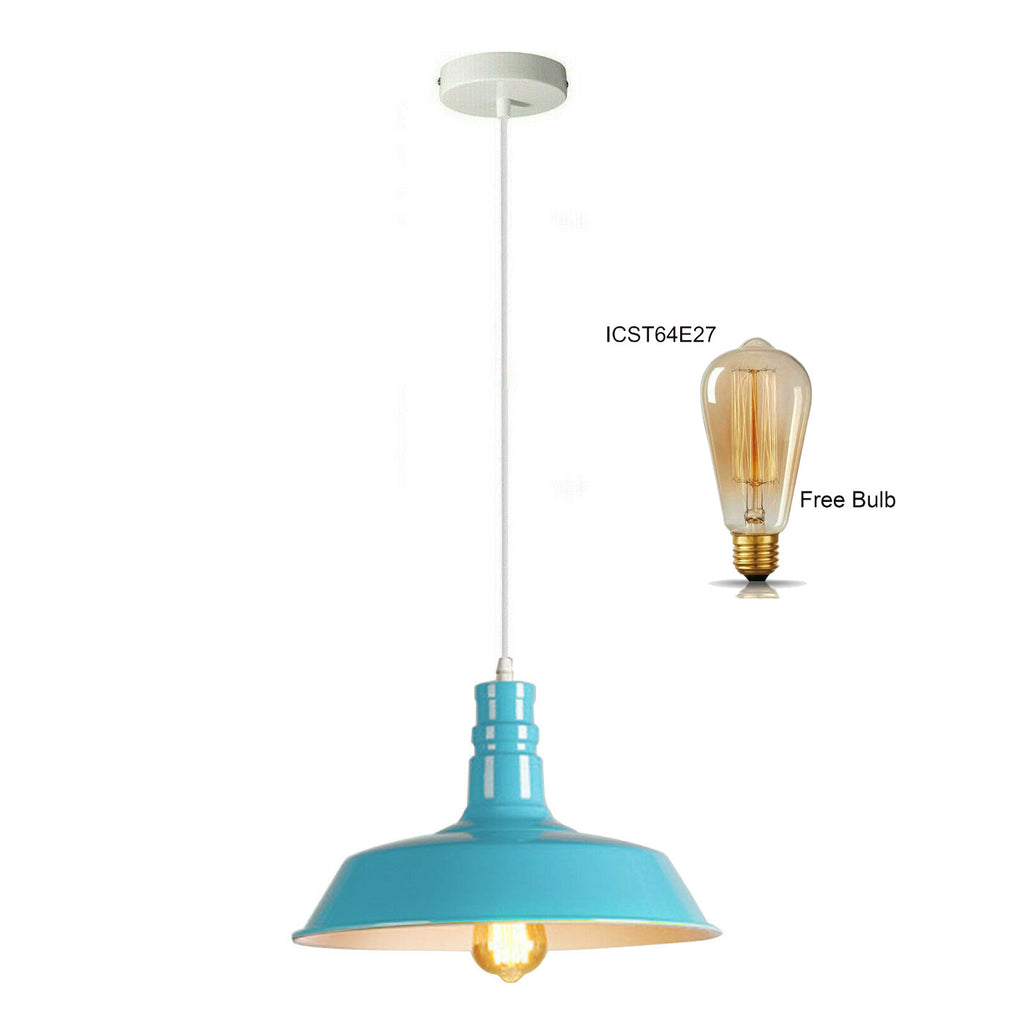 Modern Metal Bowl Shade Pendant Light Fixture Adjustable Hanging Lamp Decorative