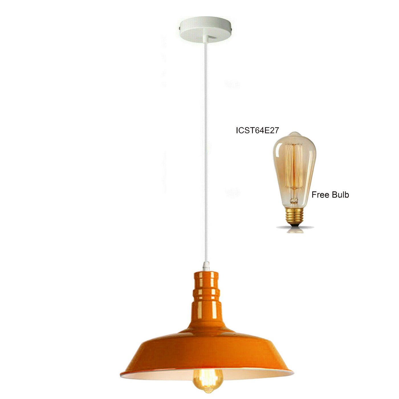 Modern Metal Bowl Shade Pendant Light Fixture Adjustable Hanging Lamp Decorative