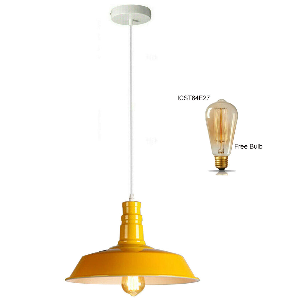 Modern Metal Bowl Shade Pendant Light Fixture Adjustable Hanging Lamp Decorative