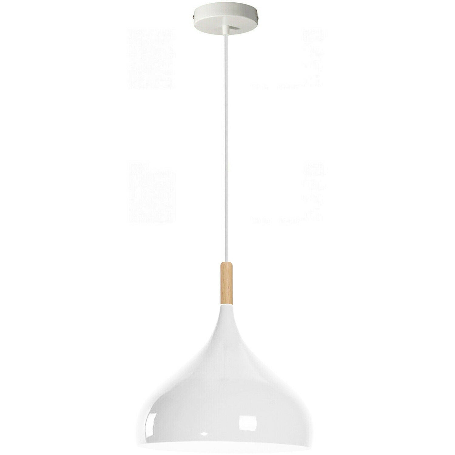 Modern White Metal Pendant Light for Kitchen Island Dining Room Ceiling