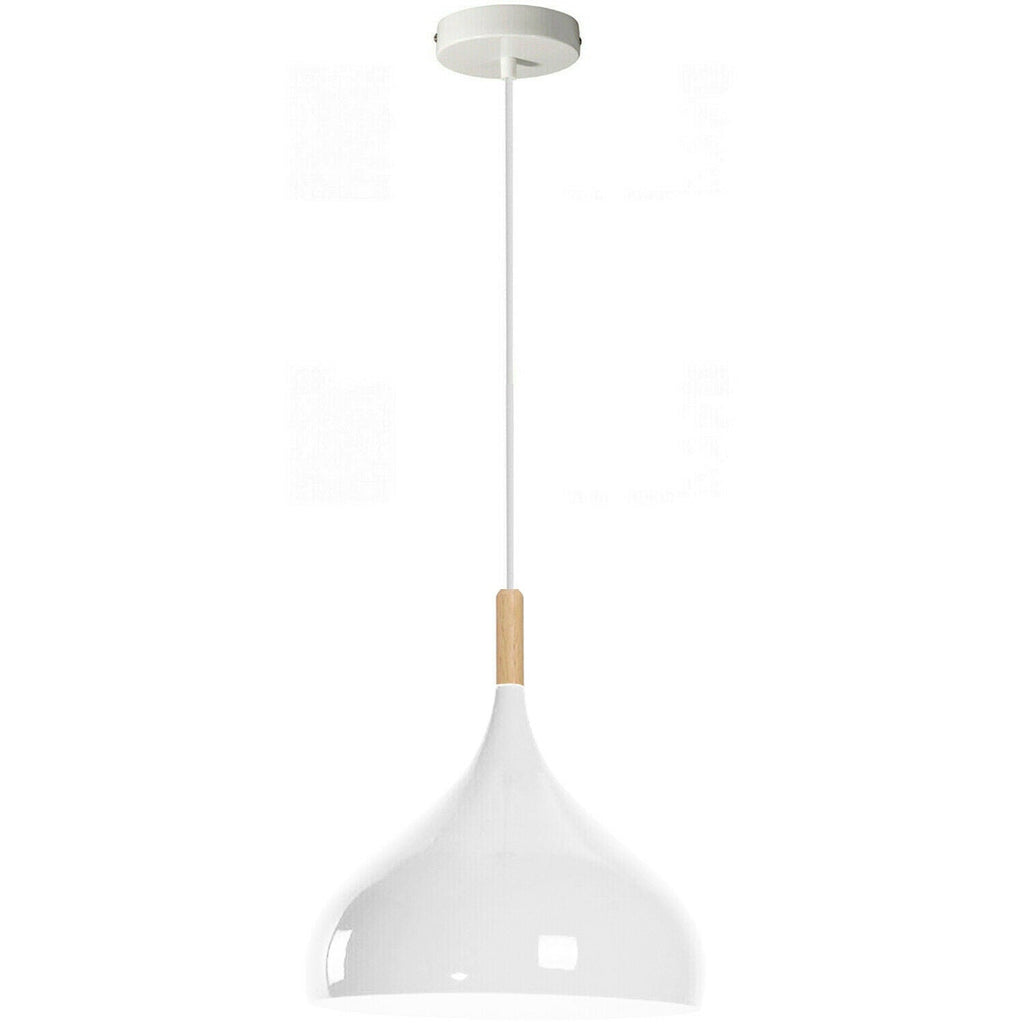Modern White Metal Pendant Light for Kitchen Island Seating
