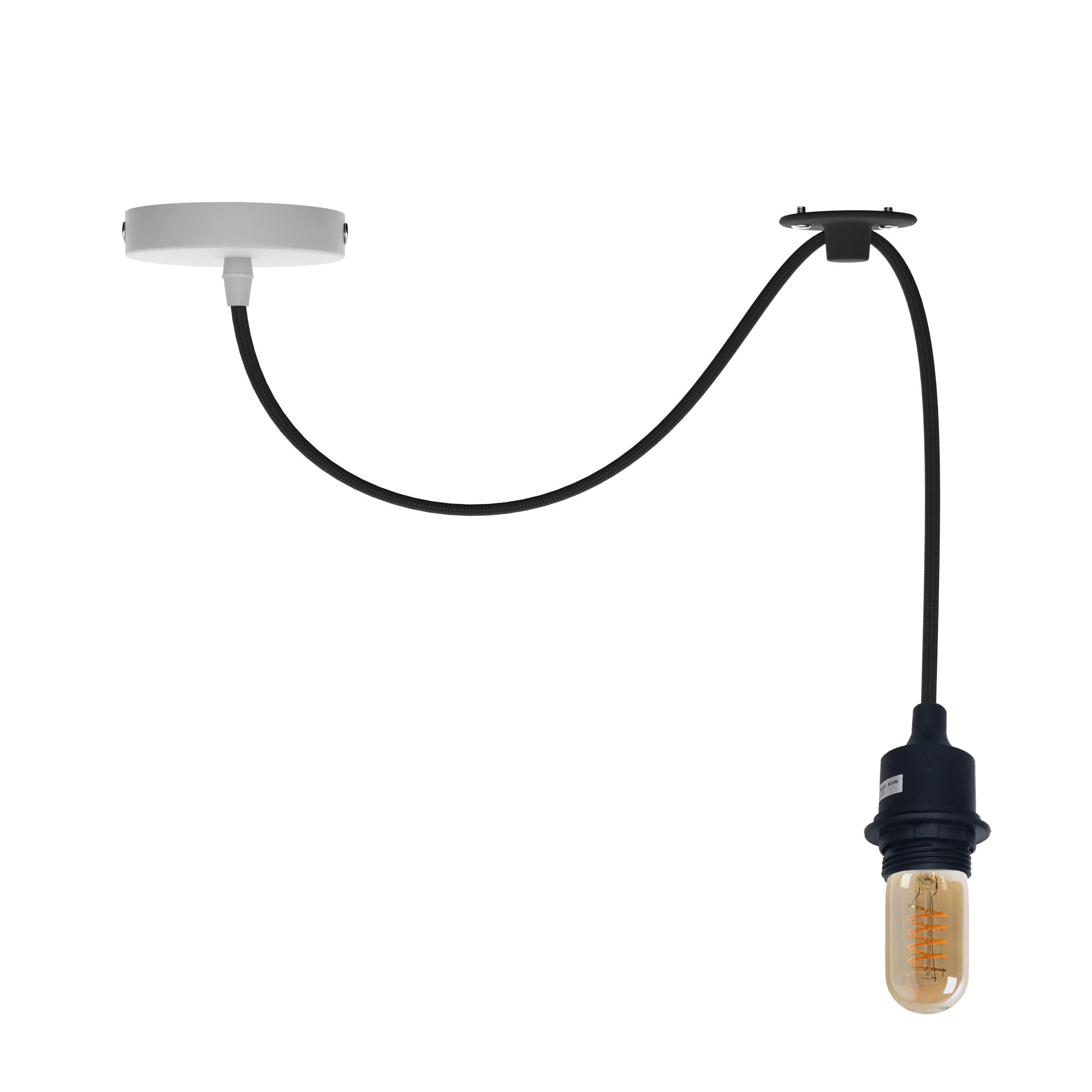 Adjustable Modern Industrial Single Head Ceiling Pendant Lamp Swag Light Kit