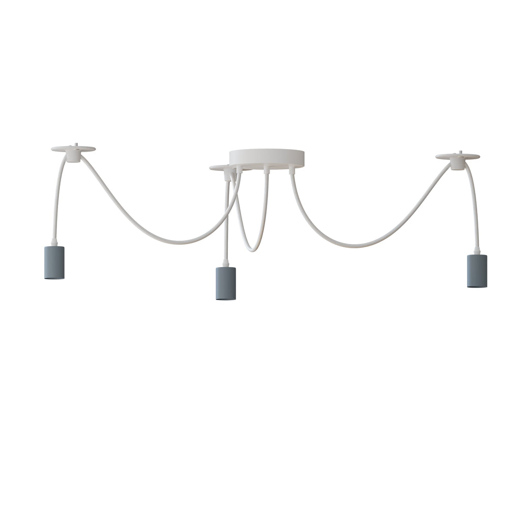 3-Way Spider Pendant Light with E27 Adjustable Cables for Modern Industrial Decor
