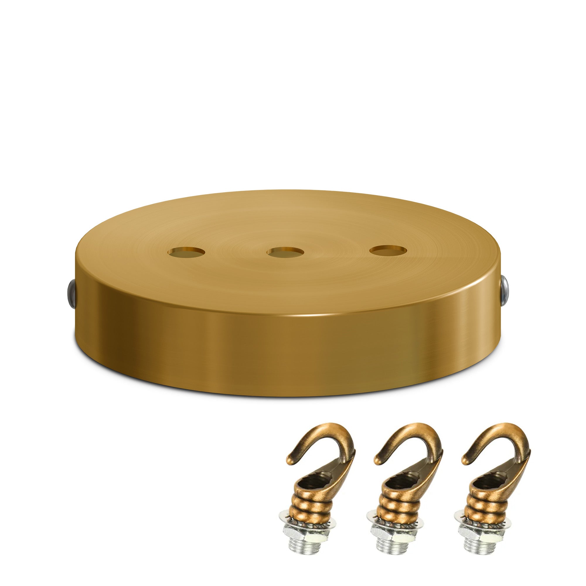 Yellow Brass Ceiling Rose With Hook Pendant Light Fitting~6124