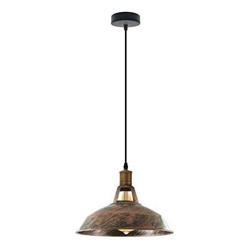 Industrial Barn Slotted Ceiling Pendant Light Fixture for Kitchen & Restaurant