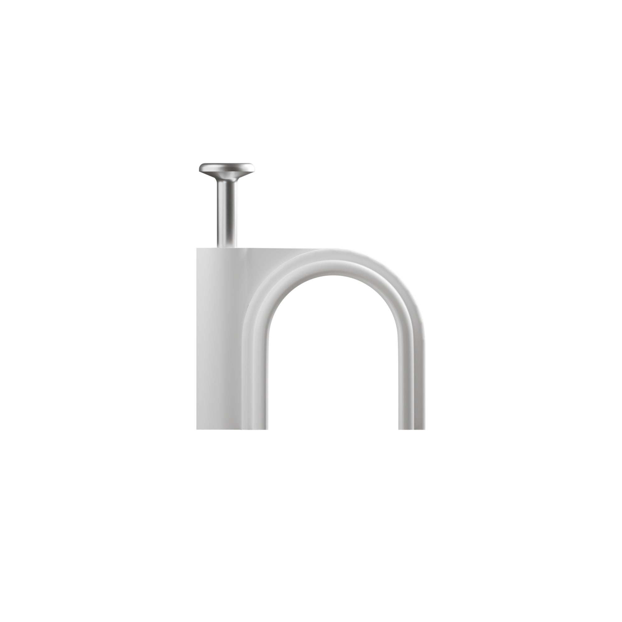100 Pack White Round Cable Clips with Strong Steel Nails