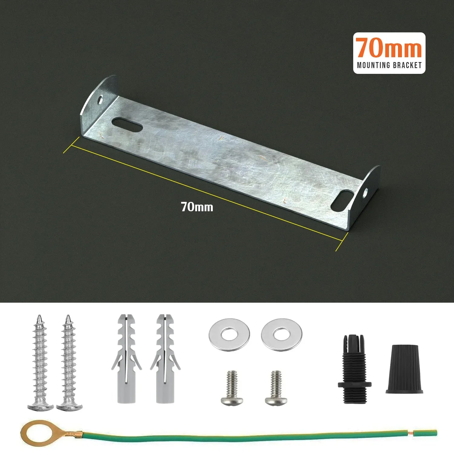 Durable 2.75-inch Steel Ceiling Rose Bracket Kit for Secure Light Fixtures