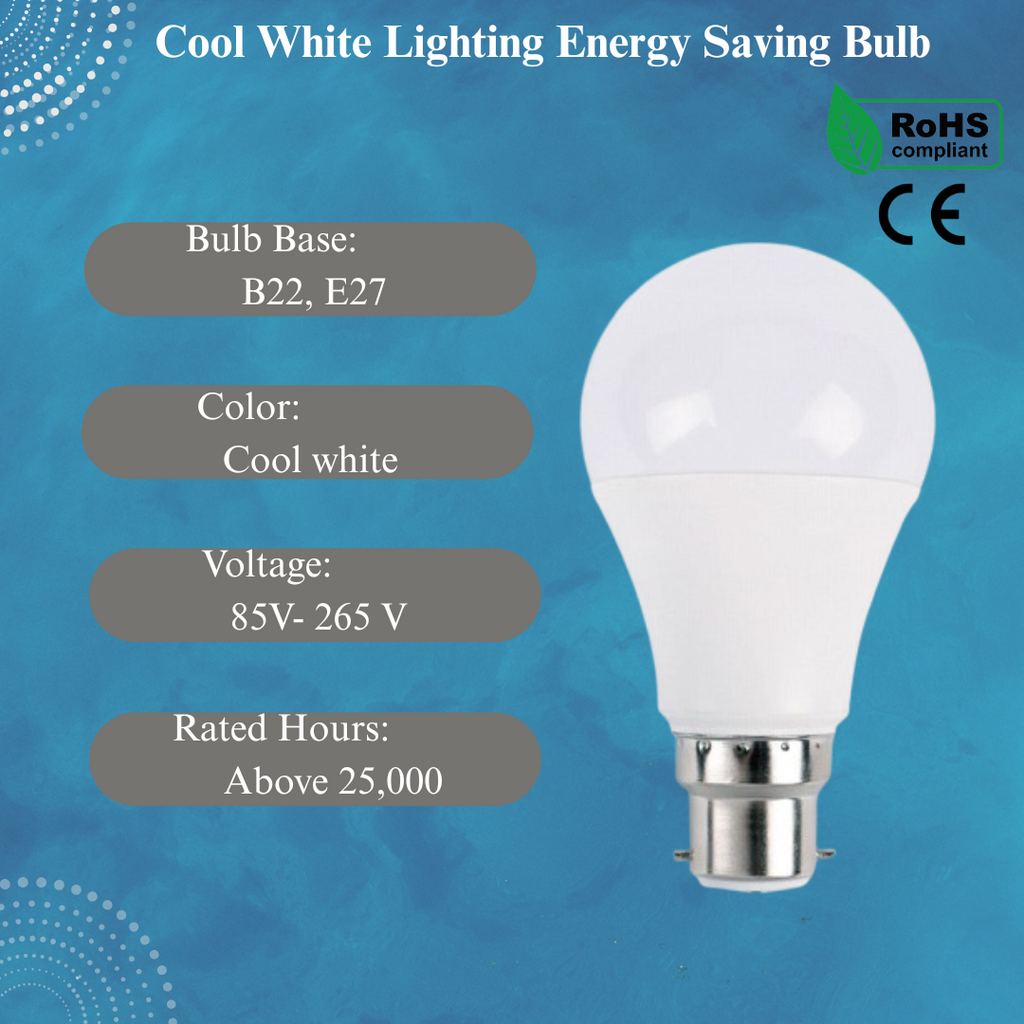 Brilliant 7W LED GLS Cool White B22 E27 Energy Saving Light Bulbs