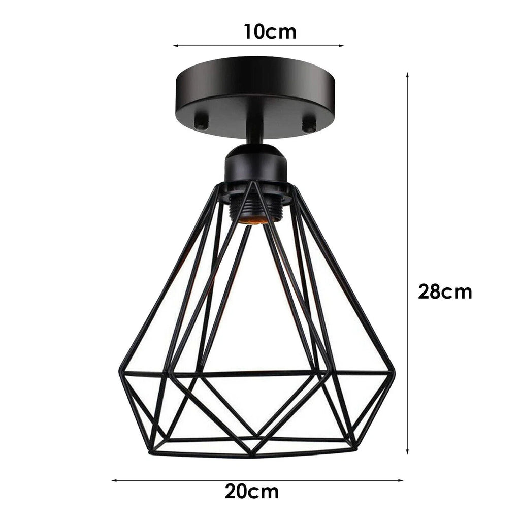 E27 Industrial Cage Flush Mount Light ~6161
