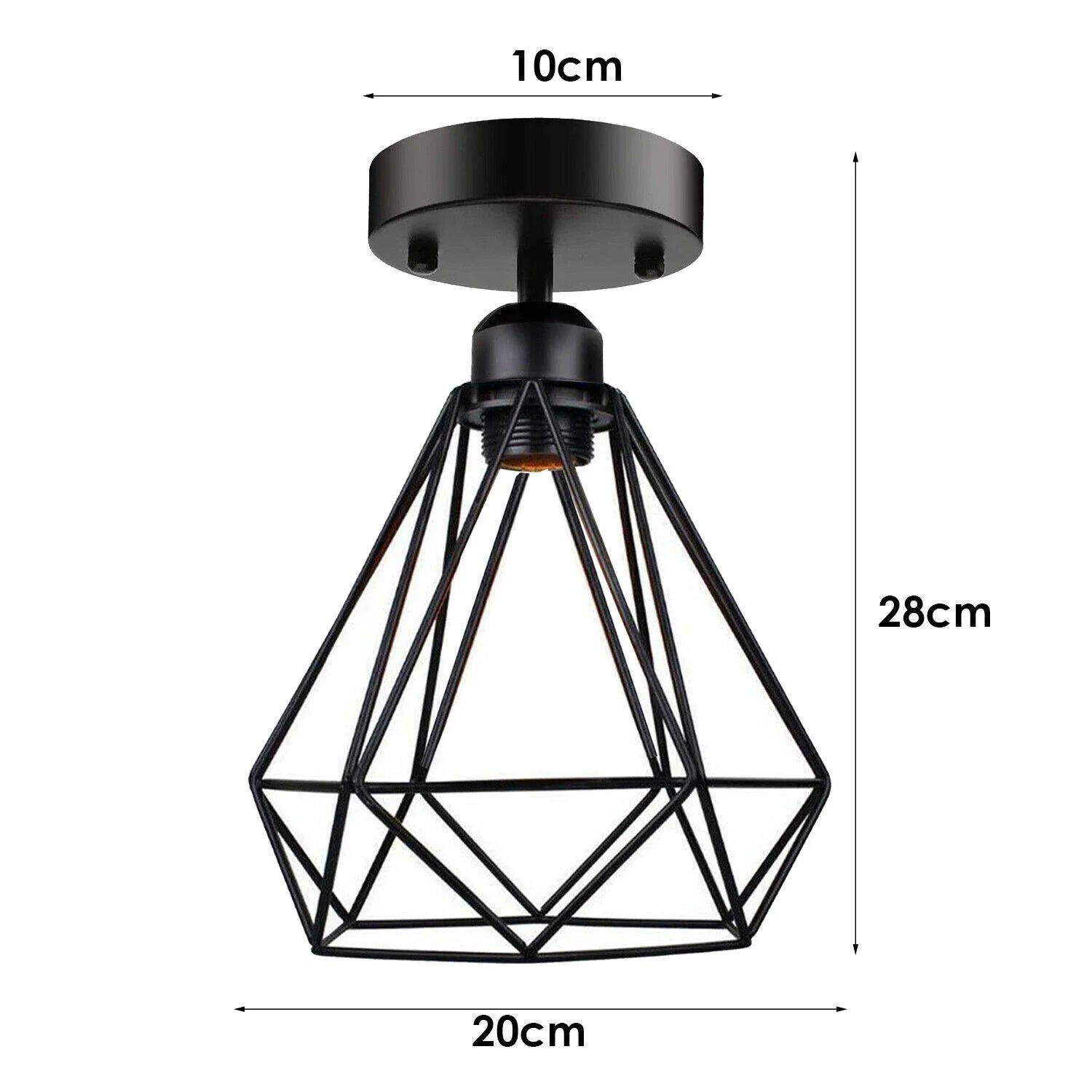 E27 Industrial Cage Flush Mount Light ~6161
