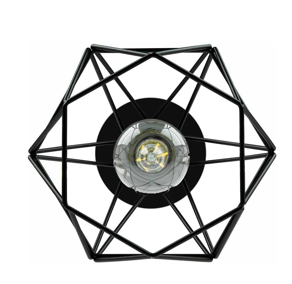 E27 Industrial Cage Flush Mount Light ~6161