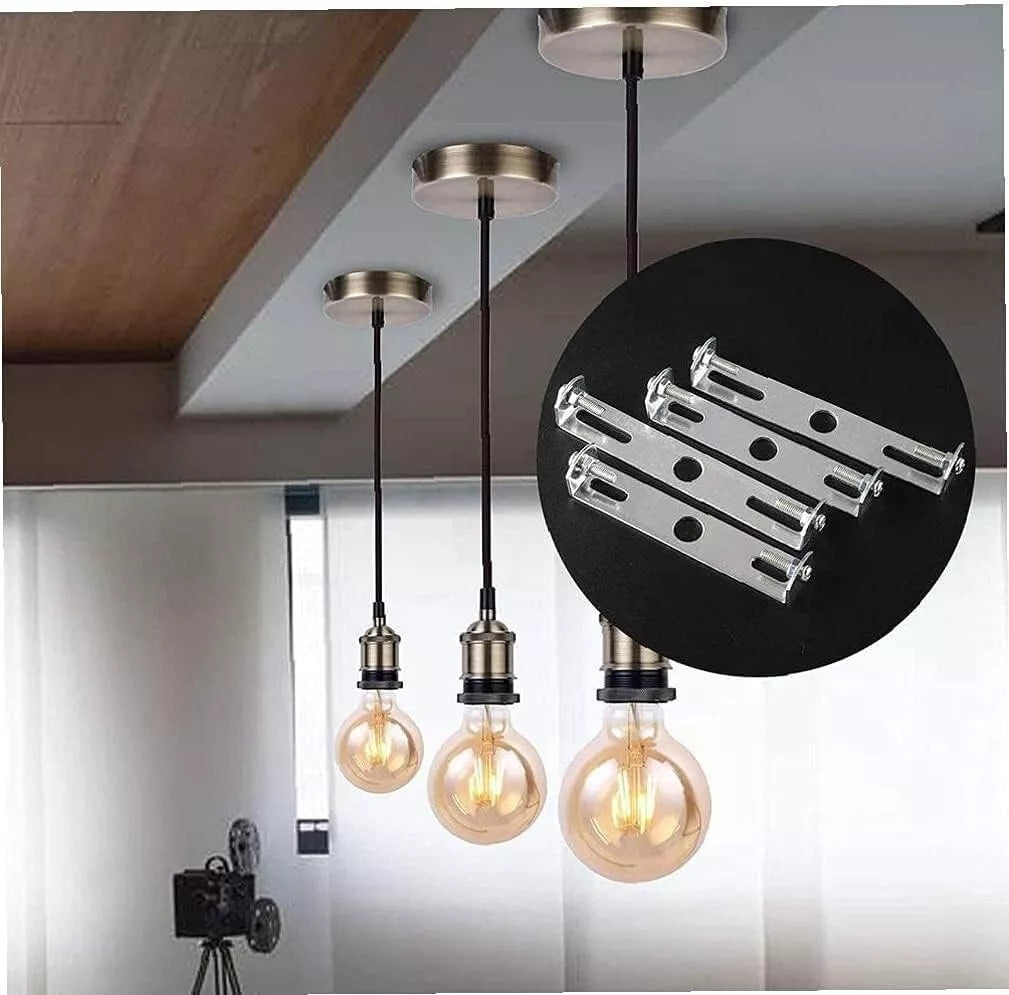 Durable 2.75-inch Steel Ceiling Rose Bracket Kit for Secure Light Fixtures