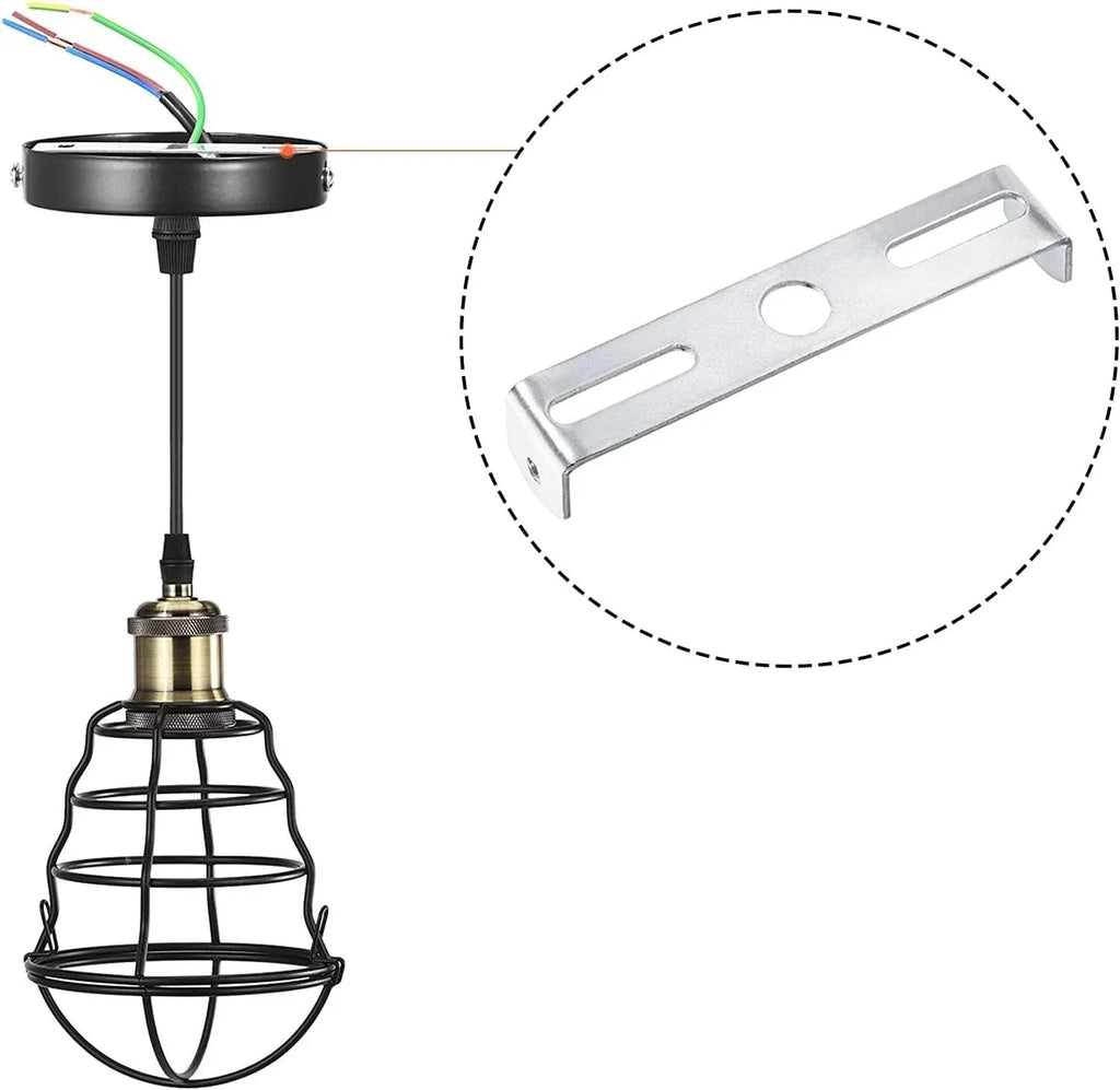 Durable 2.75-inch Steel Ceiling Rose Bracket Kit for Secure Light Fixtures