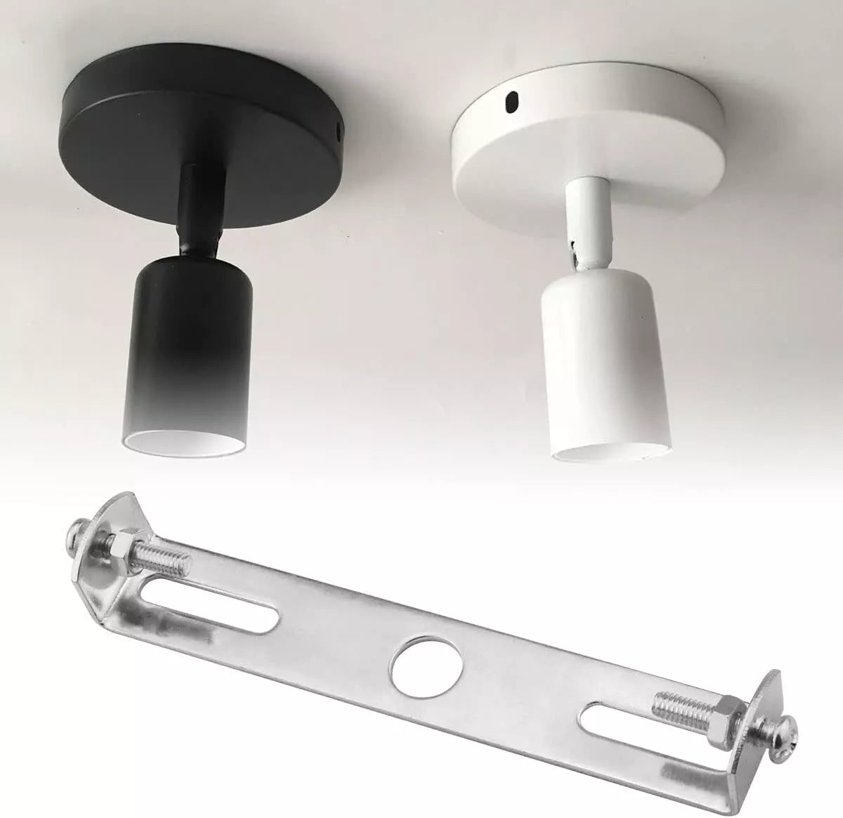 Durable 2.75-inch Steel Ceiling Rose Bracket Kit for Secure Light Fixtures
