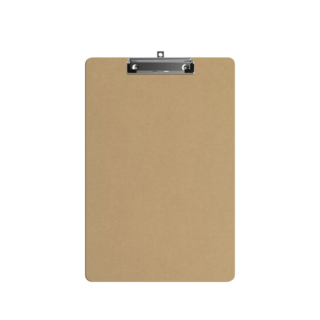 Durable 12-Pack A4 Hardboard Clipboards, Low-Profile Metal Clip, Office School